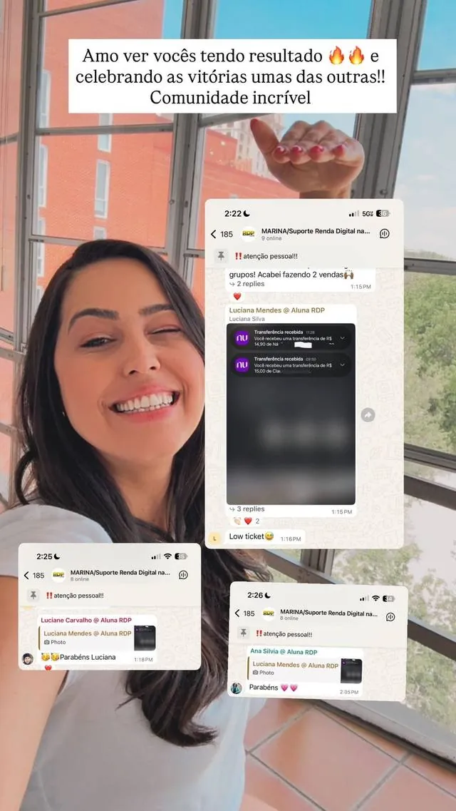 Alunas do RDP comemorando resultados